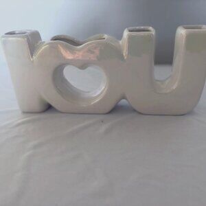 Flower vase "I ♡ U" Vase - Iridescent Target Bullseye's Playground